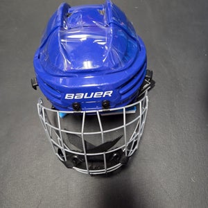 New Youth Bauer Royal Blue Prodigy Helmet Combo