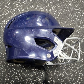 Used Easton Z5 Batting Helmet w/Mask Navy Blue M/L 11849-S000027496
