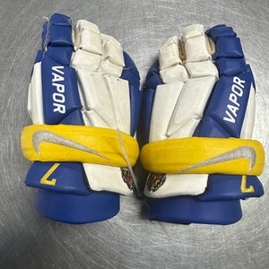 Used Nike VAPOR ELITE CRABS Lacrosse Gloves Mens White 11" 11849-S000028654