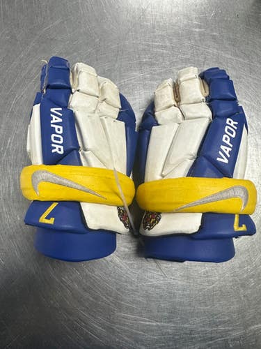 Used Nike VAPOR ELITE CRABS Lacrosse Gloves Mens White 11" 11849-S000028654