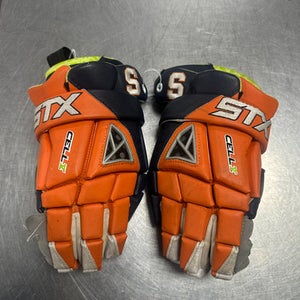 Used STX CELL V Lacrosse Gloves Mens Gold LG 11849-S000027836