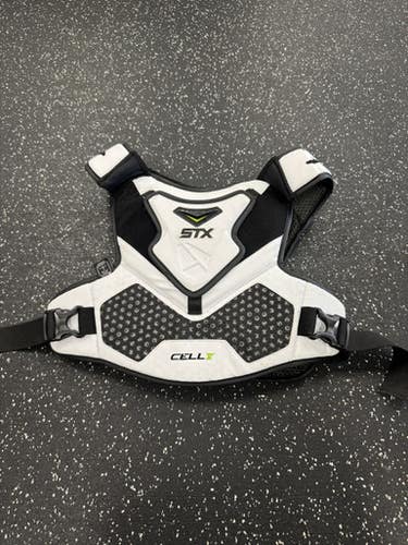 Used STX CELL 4 Lacrosse Shoulder Pads White XL 11849-S000029417