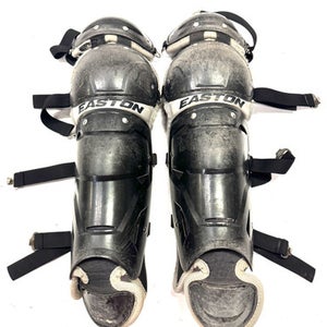 Used Easton SHIN GUARDS YOUTH Catchers Leg Guards Black Youth 11860-S000293853
