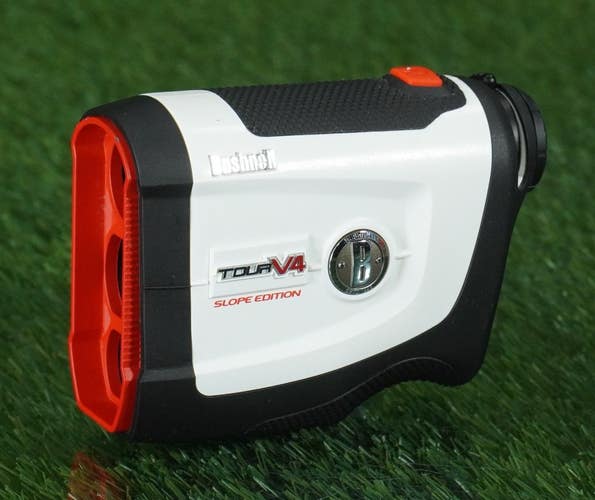 BUSHNELL TOUR V4 SLOPE EDITION RANGEFINDER GOLF RANGE FINDER WHITE / RED ~ NICE!