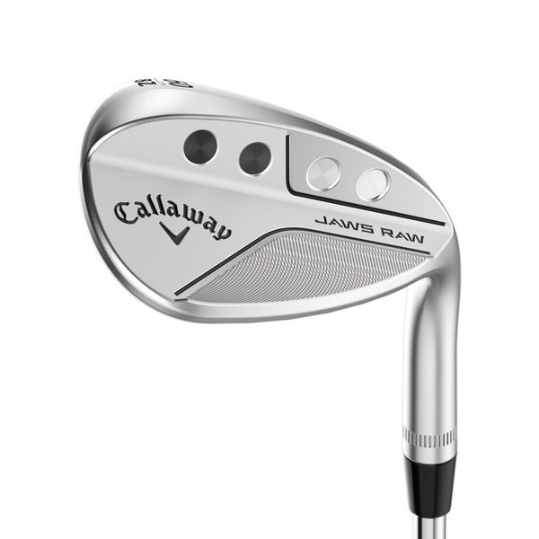 LEFT HANDED CALLAWAY JAWS RAW CHROME LOB WEDGE 58°-12° (BOUNCE) X GRIND STEEL WEDGE FLEX STANDARD T