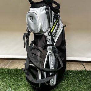 Used Wilson Talus 14 14-Way Carry Golf Bag Black/Gray/Green W/Rainhood