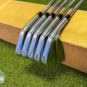 RH Titleist 718 MB Forged Irons 5-9 AMT Tour White X100 X-Stiff Steel Golf Set