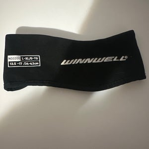 Winnwell NG0200 Hockey Neck Guard N7, Black, (L-XL) 13.5-17 inches - Like New!