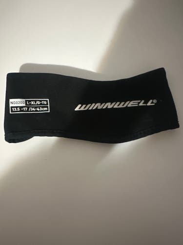 Winnwell NG0200 Hockey Neck Guard N7, Black, (L-XL) 13.5-17 inches - Like New!