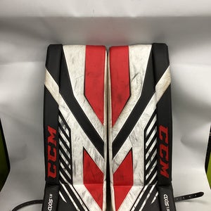 Used CCM AXIS 1.9 Goalie Leg Pads Inter White 28" 11851-S000034440