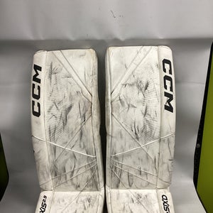 Used CCM AXIS 2.9 Goalie Leg Pads Senior White 31" 11851-S000034441
