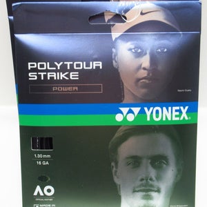 LOT OF 2 SETS: YONEX POLY TOUR STRIKE (130) CO-POLY TENNIS STRINGS (COOL BLACK)