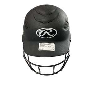 Used Rawlings BB/SB HELMET Batting Helmet w/Mask Black MD 11760-S000078279