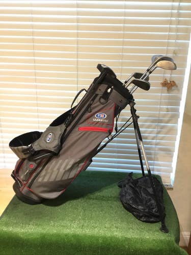 USKG Jr. WT-10s DV3 Set (Driver, 26* H, 7i, PW, Putter)UL60 Graphite & Stand Bag