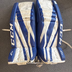 Used CCM E 3.5 Goalie Leg Pads Senior Royal Blue 33" 11858-S000077093