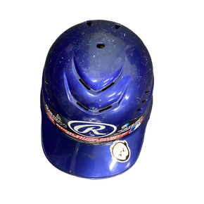 Used Rawlings BATTING HELMET Batting Helmet No Mask Royal Blue Fits all 11613-S000163492