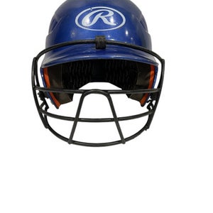 Used Rawlings BATTING HELMET Batting Helmet w/Mask Royal Blue SM 11847-S000027481