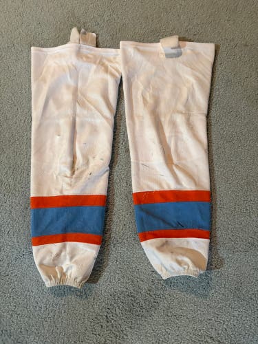 White Little Caesar’s Hockey Socks (used)