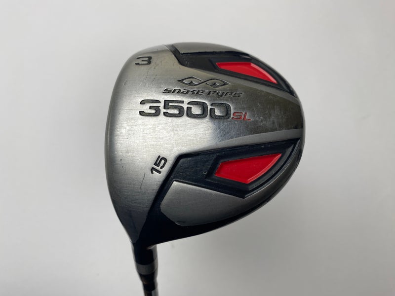 Snake Eyes 3500SL 3 Fairway Wood 15* Stiff Graphite Mens LH