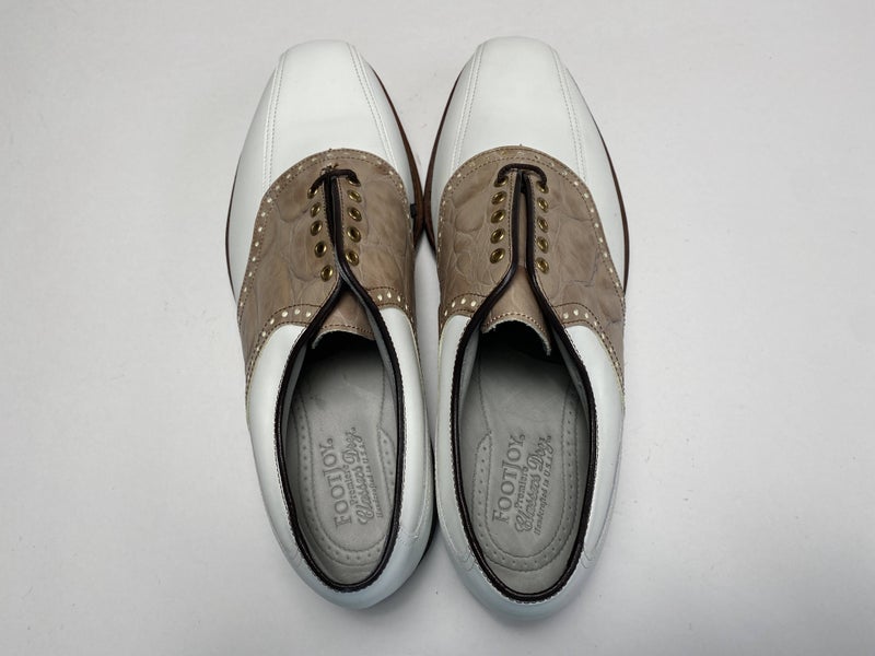 FootJoy Classics Dy Premiere Golf Shoes White Men's SZ 10 (50634)