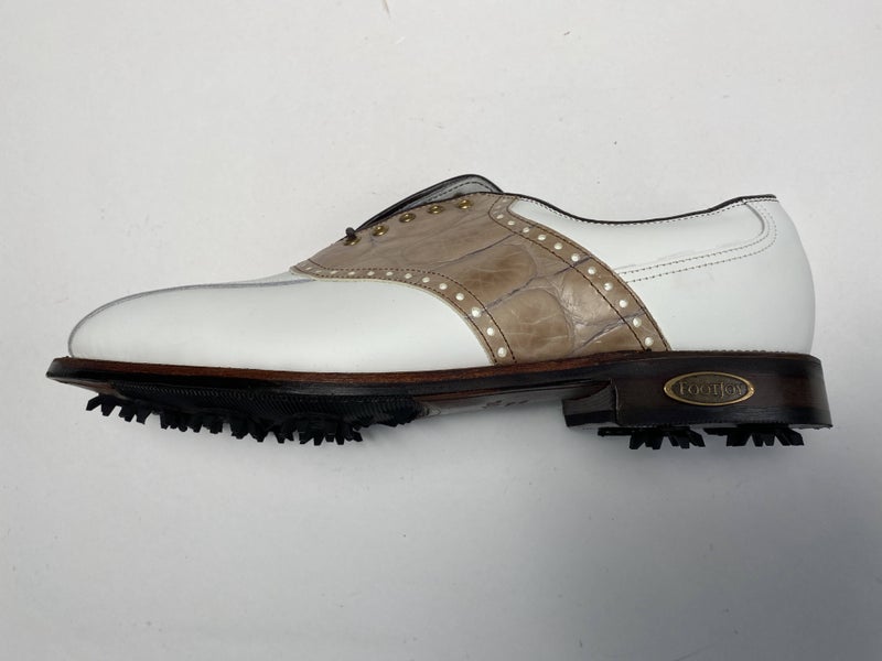 FootJoy Classics Dy Premiere Golf Shoes White Men's SZ 10 (50634)