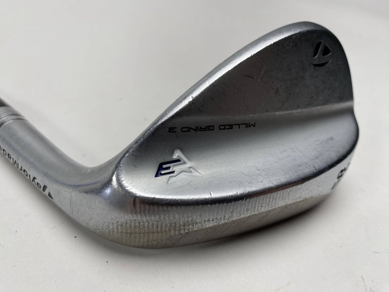 Taylormade Milled Grind 3 Raw Chrome 58* 8 KBS Tour FLT Stiff Steel Mens RH