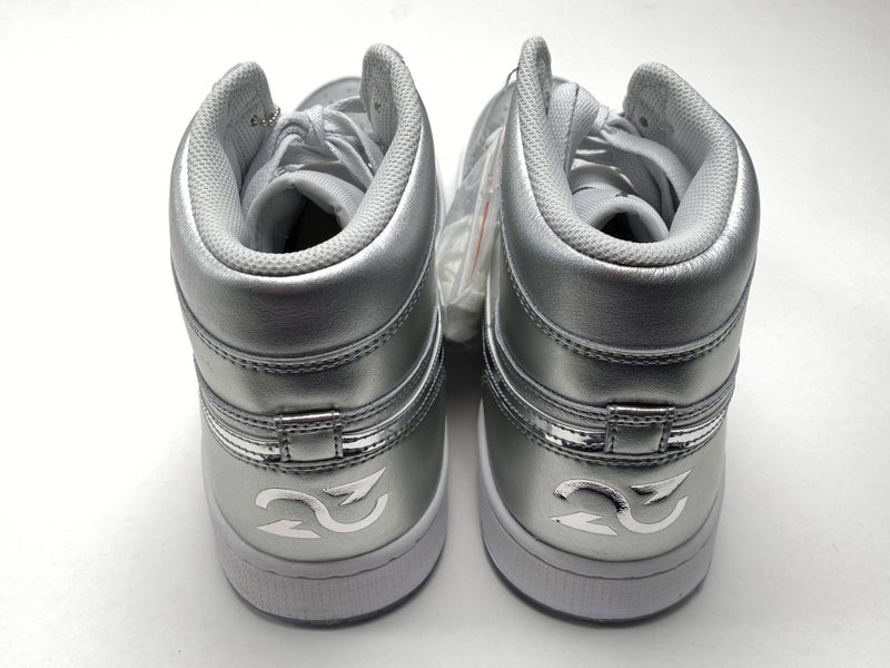 Jordan 1 High G NRG Gift Giving Golf Shoes Silver Men's SZ 10.5 ( FD6815-001 )