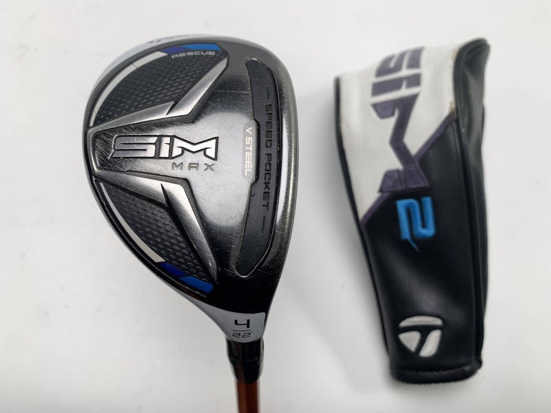 TaylorMade SIM MAX 4 Hybrid 22* Graphite Design Tour AD DI-75 Stiff RH