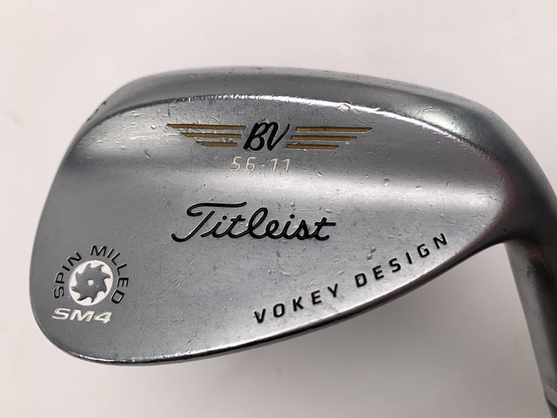 Titleist Vokey Spin Milled SM4 Chrome Wedge 56* 11 Bounce Wedge Steel Mens RH