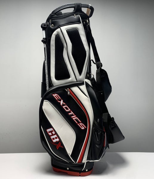 Tour Edge Exotics CBX Stand Bag Black 4-Way Divide Dual Strap Golf Bag