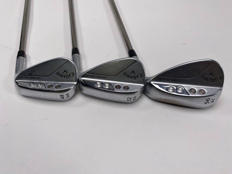 Callaway Jaws Raw Chrome Wedge Set 48* 10 | 52* 10 | 56* 8 Recoil 460 F2 SR RH