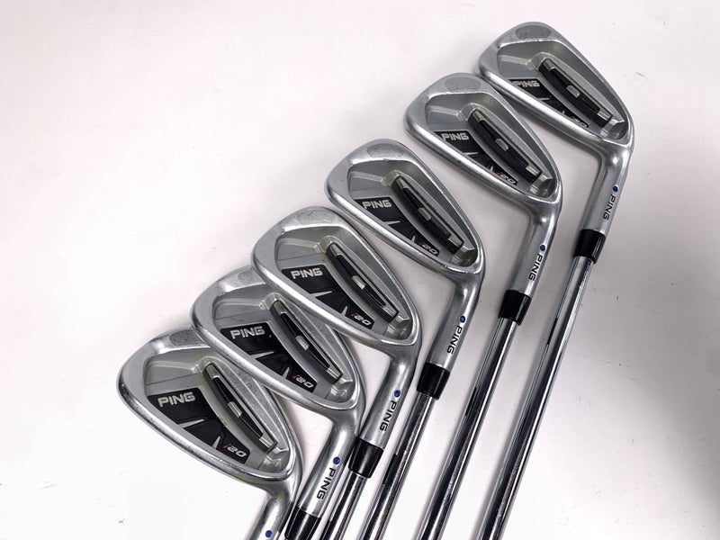 Ping i20 Iron Set 5-PW Blue Dot 1* Up KBS Tour 120g Stiff Steel Mens RH