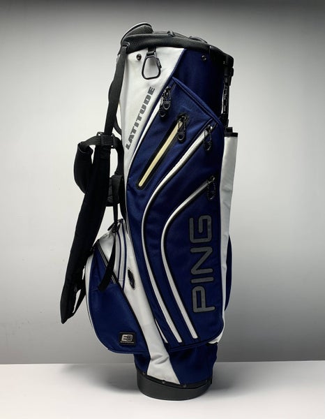 Ping Latitude Bag Stand Bag Black Blue White 6-Way Divide Dual Strap Golf Bag