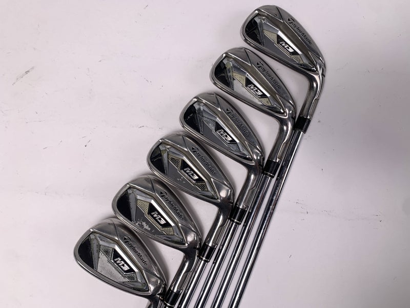 TaylorMade M3 Iron Set 5-PW NS Pro 840 Stiff Steel Mens RH Oversize Grips