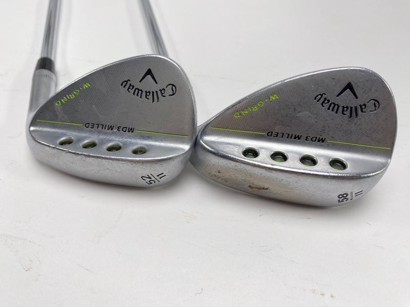 Callaway MD3 Milled Chrome W-Grind Wedge Set 52* 11 | 58* 11 DG Wedge RH