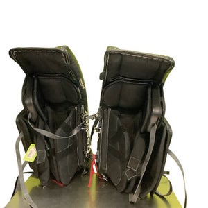 Used Reebok XKT 285R Goalie Leg Pads Senior Black 35" 11686-S000044442