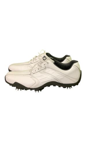 Used Foot Joy 58117 Mens Golf Shoes White Senior 8.5 11686-S000044463
