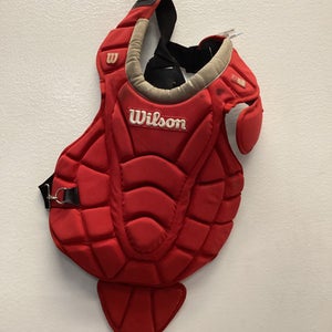 Used Wilson CHEST PROTECTOR Catchers Chest Protector Red Intermed 11443-S000195754
