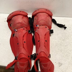 Used Wilson SHIN GUARDS Catchers Leg Guards Red Intermed 11443-S000195755