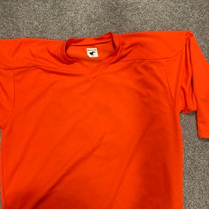 Orange practice hockey jersey