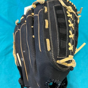 Black Adult Louisville Slugger RH Outfield Softball Glove 14" (Used)