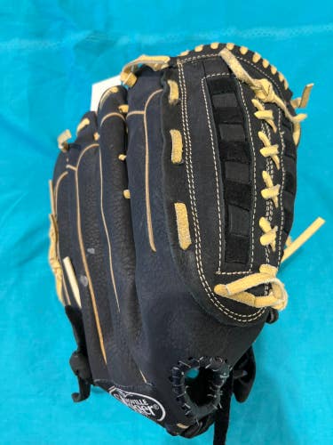 Black Adult Louisville Slugger RH Outfield Softball Glove 14" (Used)