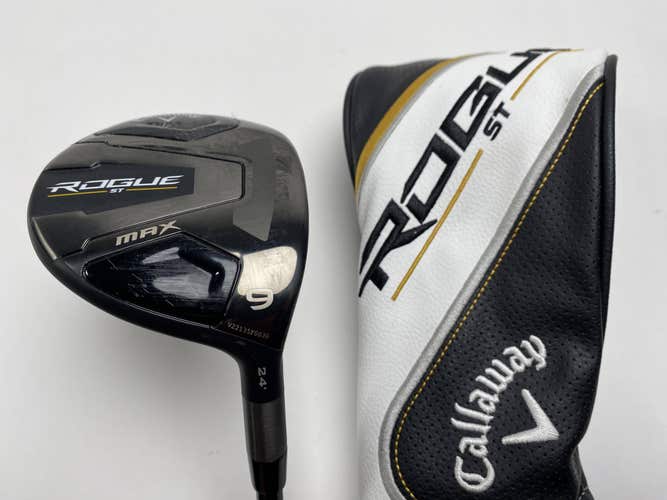Callaway Rogue ST Max 9 Fairway Wood 24* HZRDUS RDX Smoke 6.0 Black 70g Stiff RH