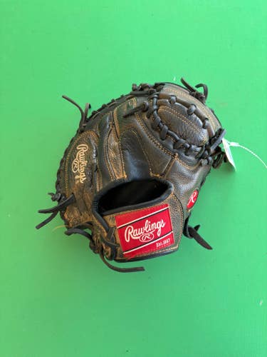 Black Rawlings Renegade RH Catcher's Baseball Glove 32.5"
