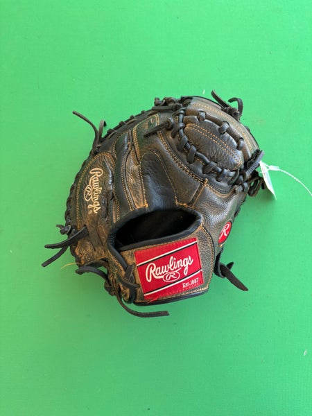 Black Rawlings Renegade RH Catcher's Baseball Glove 32.5"