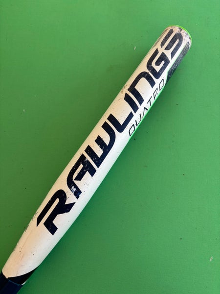 White Rawlings Quatro Composite Bat (-10) Composite 24 oz 34"