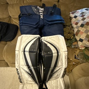 34" Bauer Hockey Goalie Leg Pads Reflex 5 Used