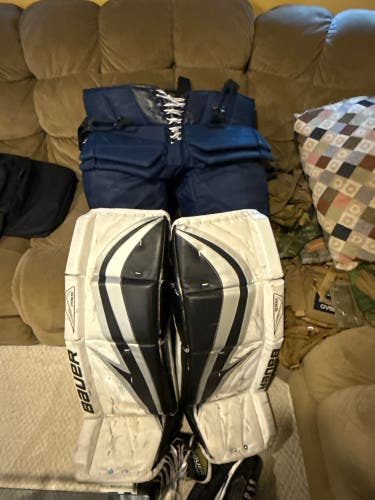 34" Bauer Hockey Goalie Leg Pads Reflex 5 Used
