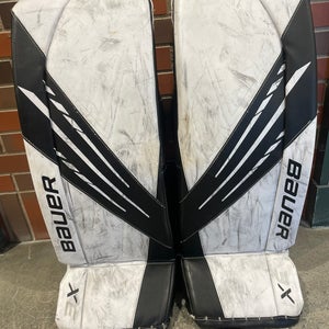 Black Small Senior Bauer Vapor 3X Goalie Leg Pads (Used)