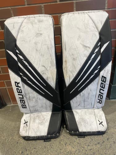 Black Small Senior Bauer Vapor 3X Goalie Leg Pads (Used)